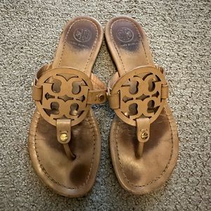 Tory Burch Miller Sandal 6.5 Nude Leather